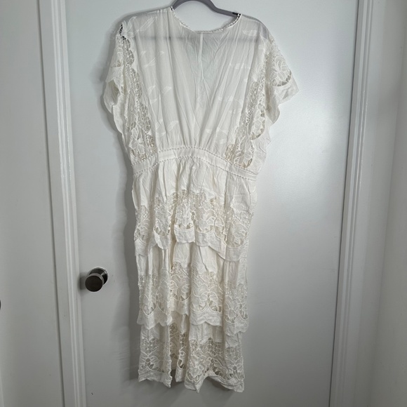 FARM Rio Off-White Richelieu Midi Dress - XL - Picture 3 of 4